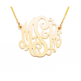 3 Initial Necklace Fashion "Monogram"