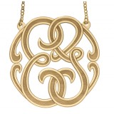 2 Initial Antique Monogram Gold