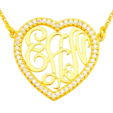 Initial Heart Diamond 18K Gold