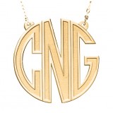 Monogram Initial Channel 18k rose Gold
