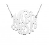 Monogram Small Initial Fashion 18k white gold