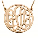 Monogram Circle Initial 18k rose gold