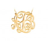 Monogram Initial Necklaces Yellow gold 18K