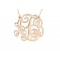 Monogram Initial Necklaces rose gold 18K