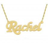 Monogram "Name" script Nameplate 14k white gold