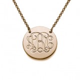 Monogram personalized Initial 14k rose gold